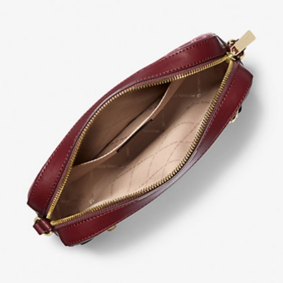 NEW Michael Kors Large Jet Set Metallic Logo Jacquard Crossbody - Picture 4 of 6